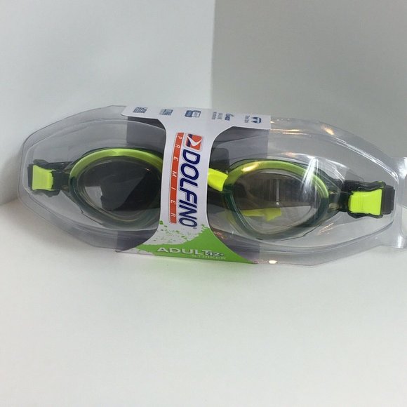 Dolfino Striker Silicone Swim Goggles Adult Ages 12+ UV400 Protection Latex Free - Picture 11 of 12
